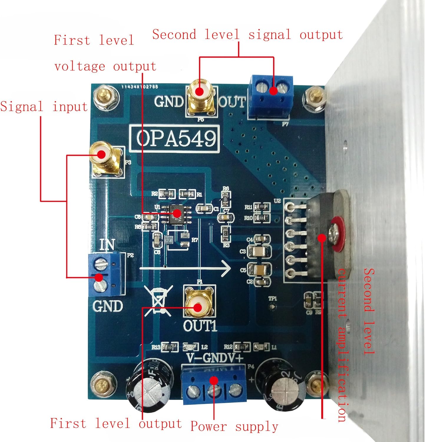 Taidacent OPA549 Audio Power Amplifier 8A Current High Voltage High Current Op Amp with Excellent Output Swing