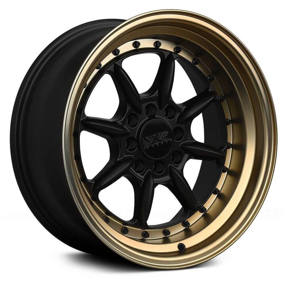 XXR 002.5 15x8 4x100/4x114.3 20et Flat Black / Bronze Lip Wheel