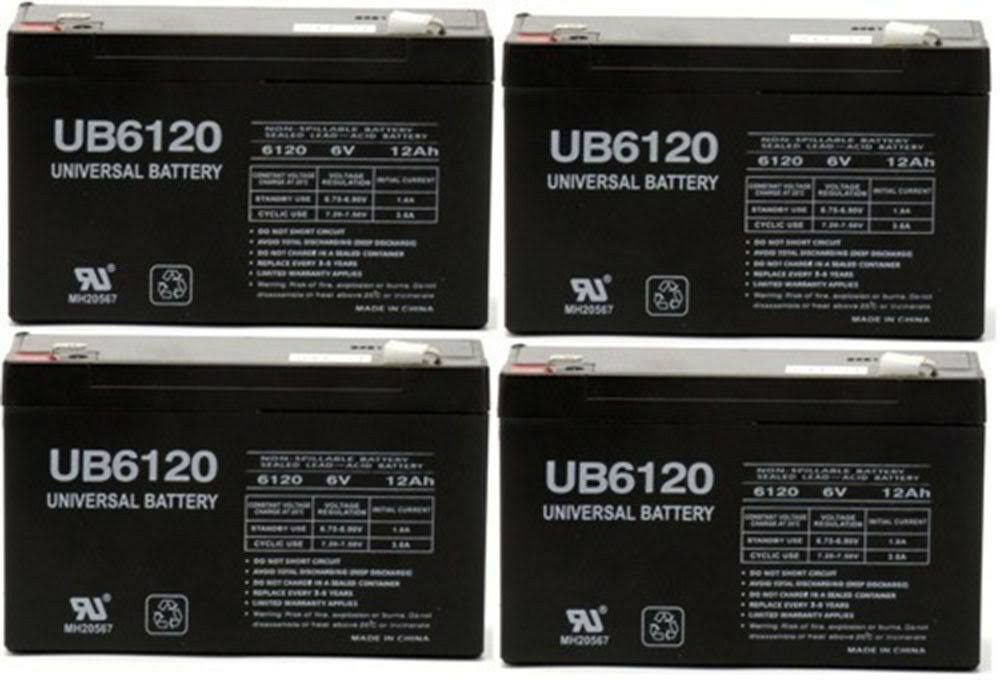 Upg - 6volt 12Amp Deep-Cycle Rechargeable Sealed Energy Storage Battery 12Ah 6V - 4 Pack - UB6120MP4144