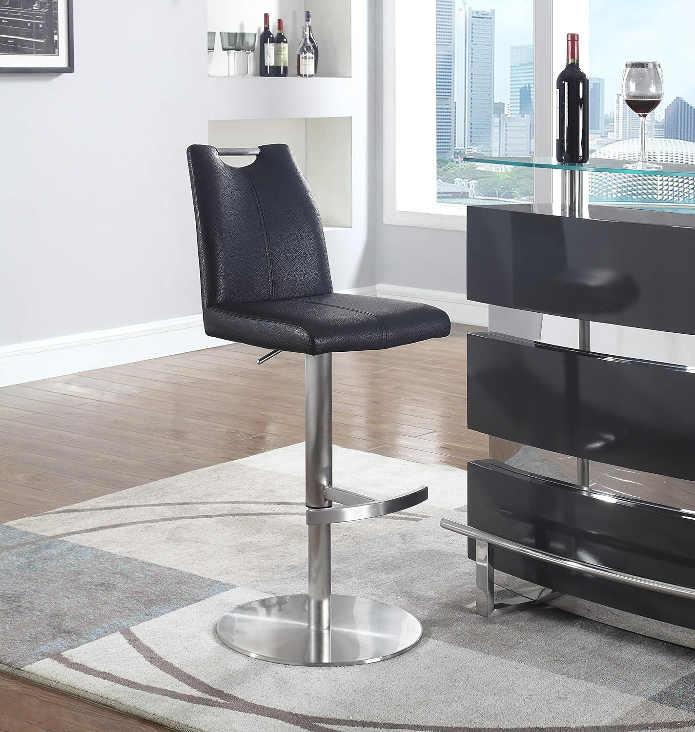 MILAN 8071 Bar Stool, Black