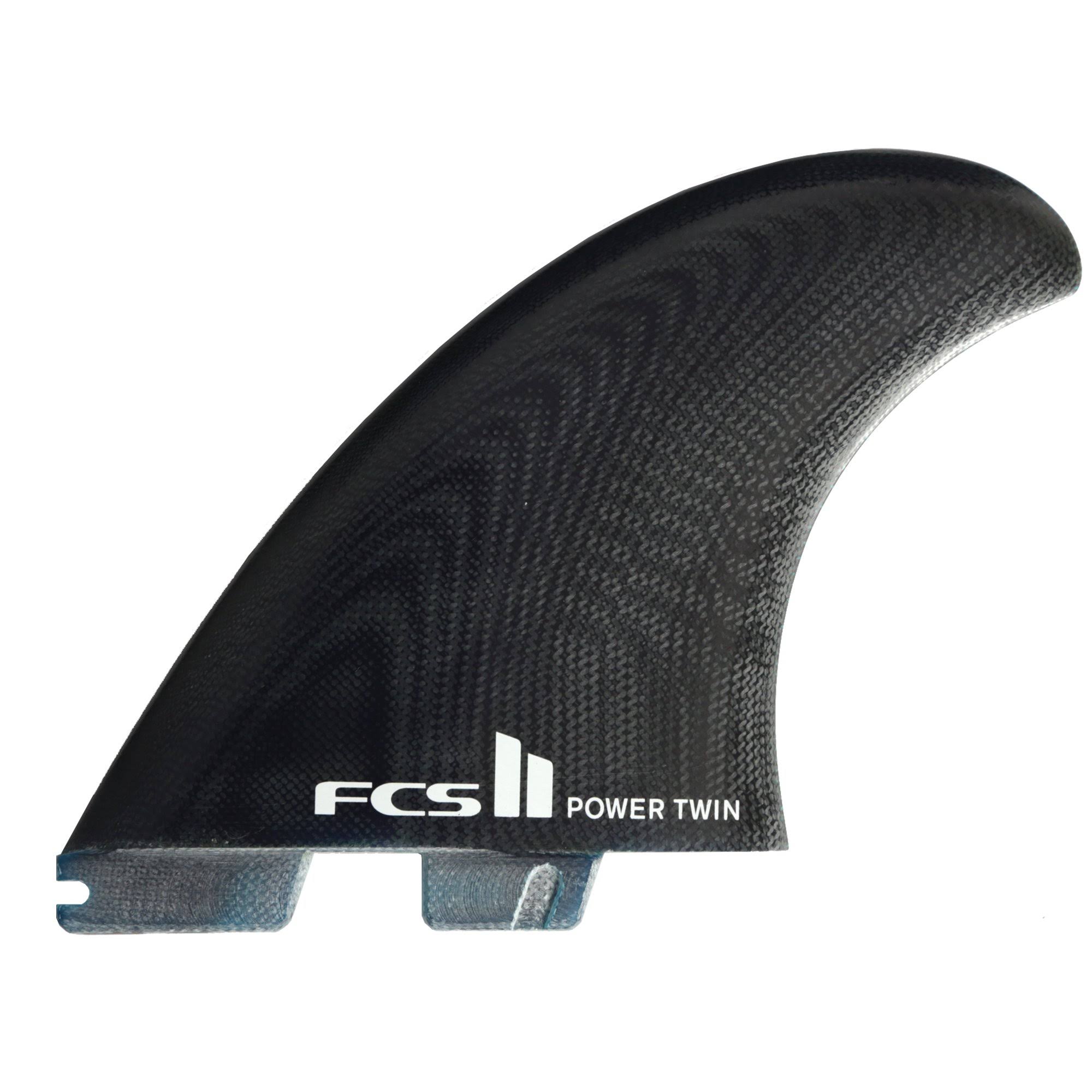 FCS II Power Twin Fins, Black / Performance Glass