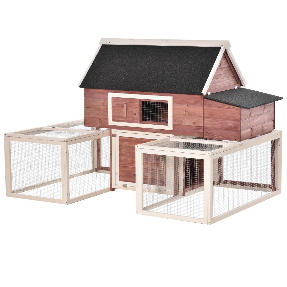 PawHut 114x22 Wooden Customizable Backyard Chicken Coop