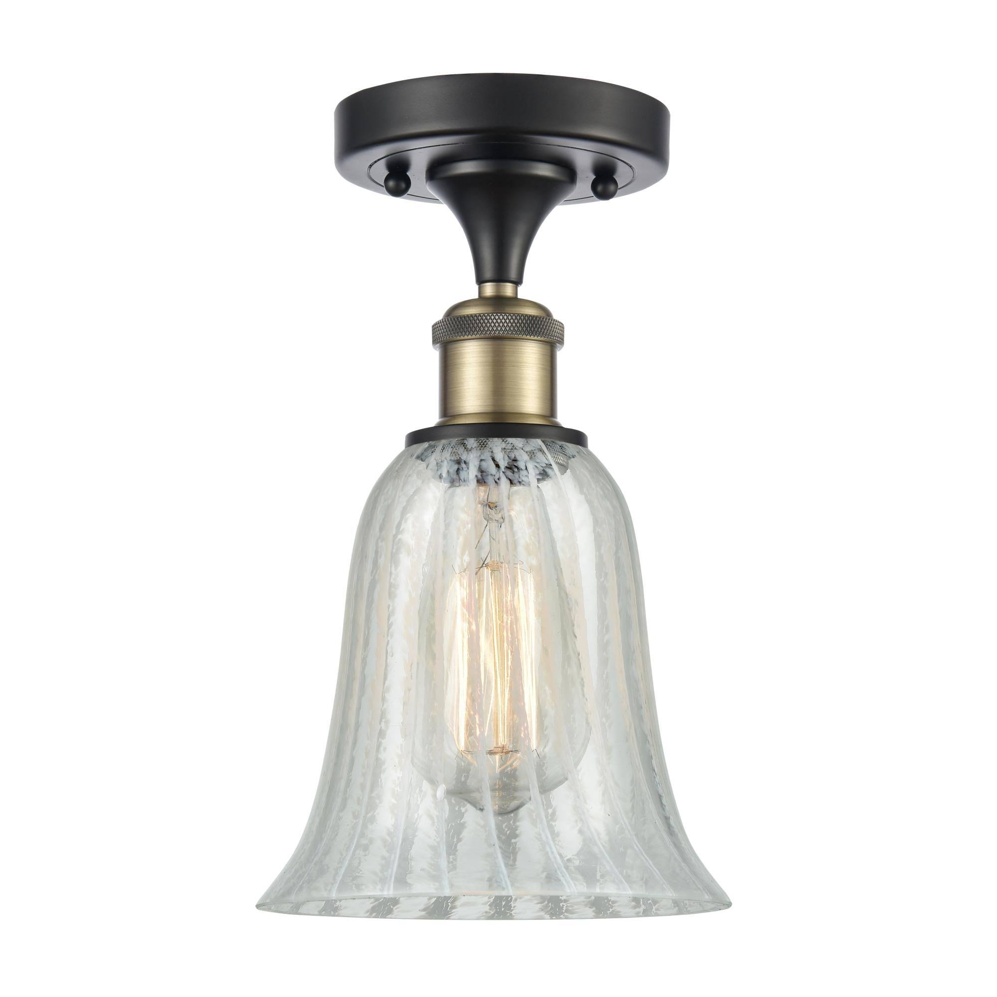 Innovations 516-1C-BAB-G2811-LED Black Antique Brass Hanover 1 Light Semi-Flush Mount