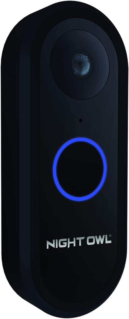 Night Owl 1080p HD Smart Video Doorbell with Night Vision, 2-Way Audio, Remote Viewing Mobile App, Real-Time Alerts, Human Detection Technology, Wide Viewing Angle and Customizable Storage Options Pack of 2