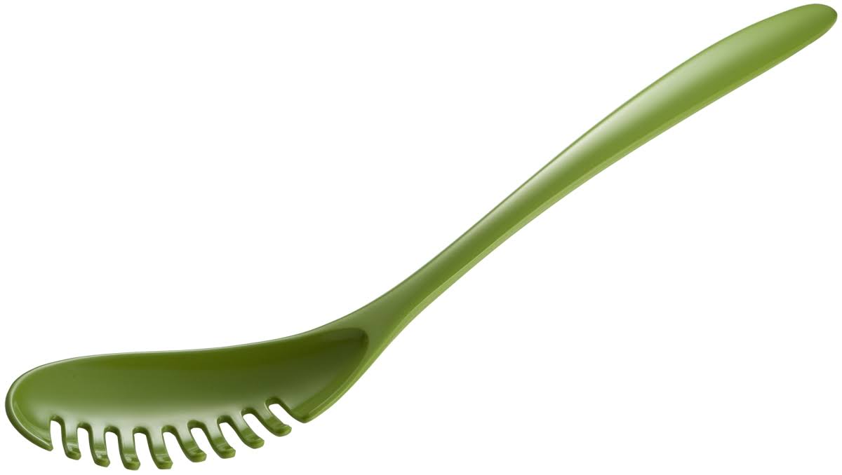 ChefTool 12.75 in. Melamine Pasta Spoon - Green Pack of 200 CH1077800
