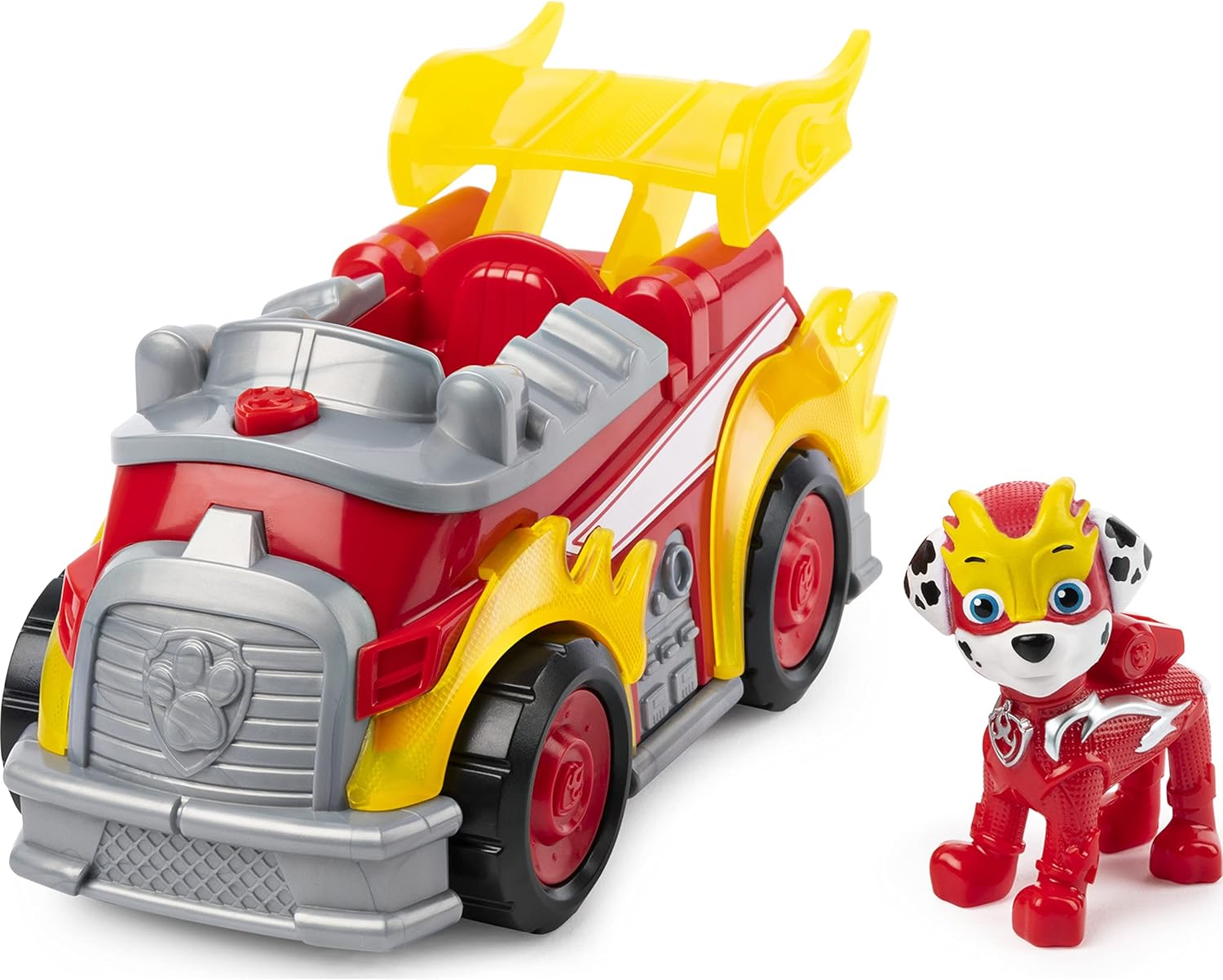 PAW Patrol, Mighty Pups Super Paws Chase’s Deluxe Vehicle with Lights and Sounds Pack of 2