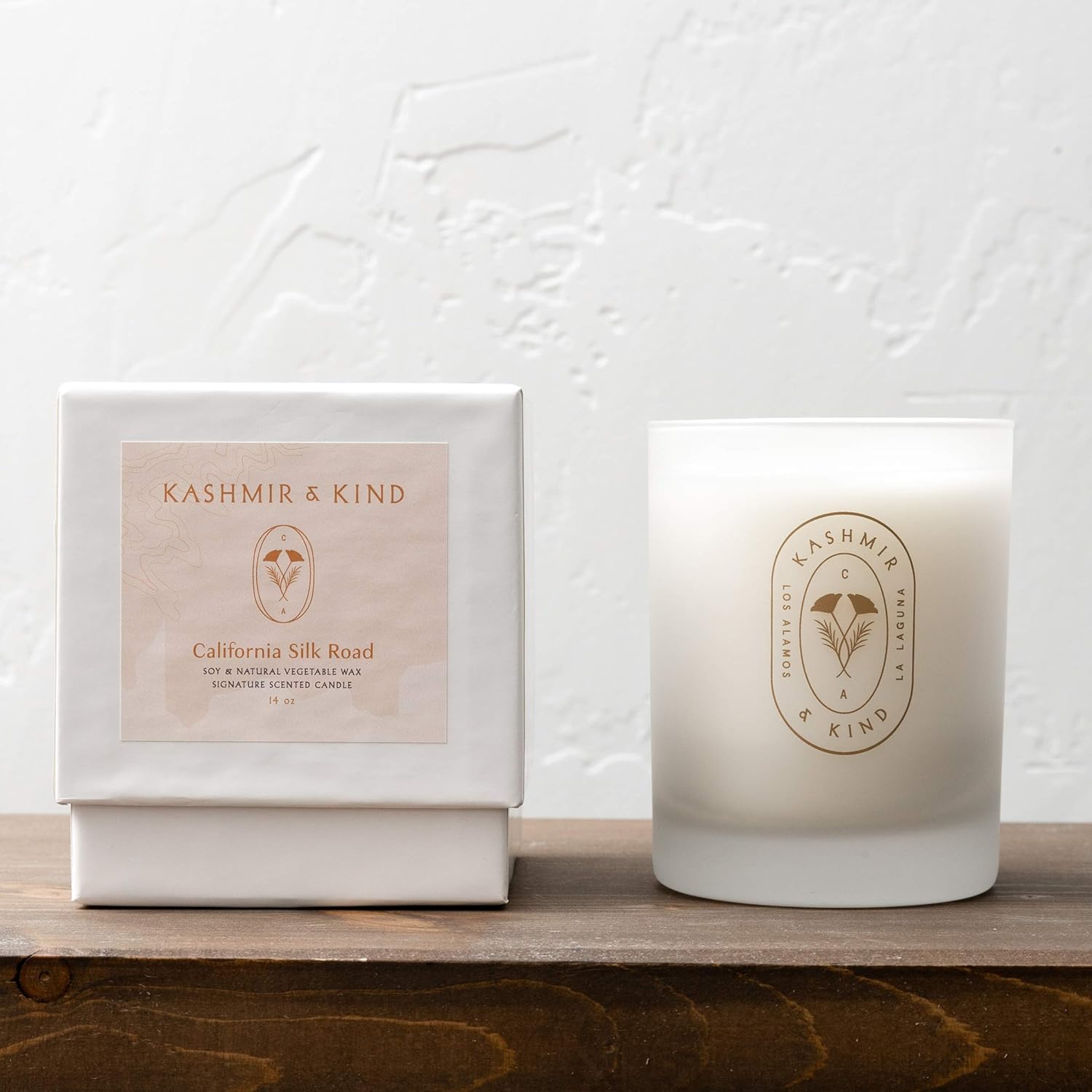 KASHMIR & KIND Luxury All Natural Island Fruits & Soy Wax Candle, Signature Scented - California Silk Road, Nontoxic 14 oz Long Lasting 100 Hour Burn Pack of 2