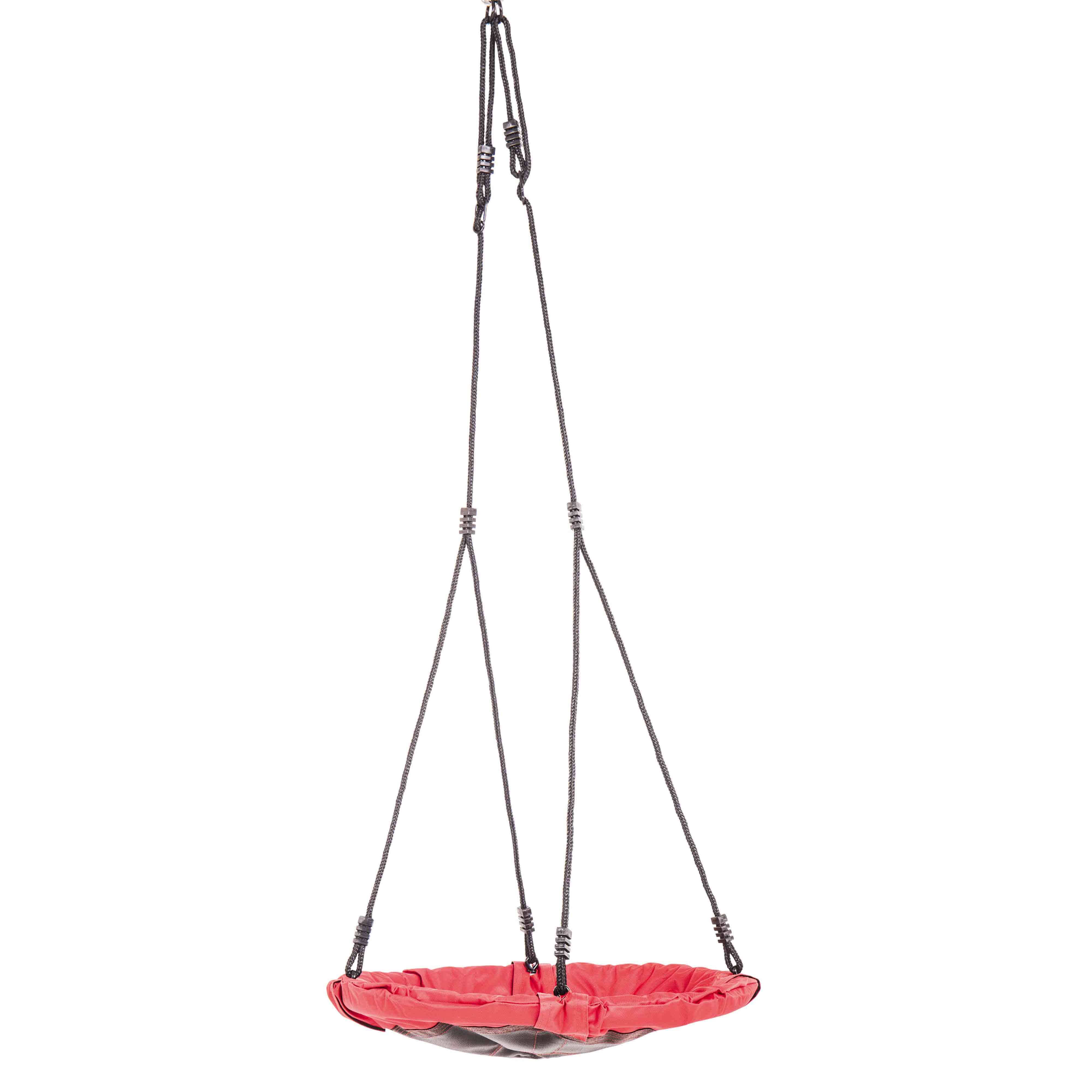 Jack and June Four-Rope Red Round Swing 24 in