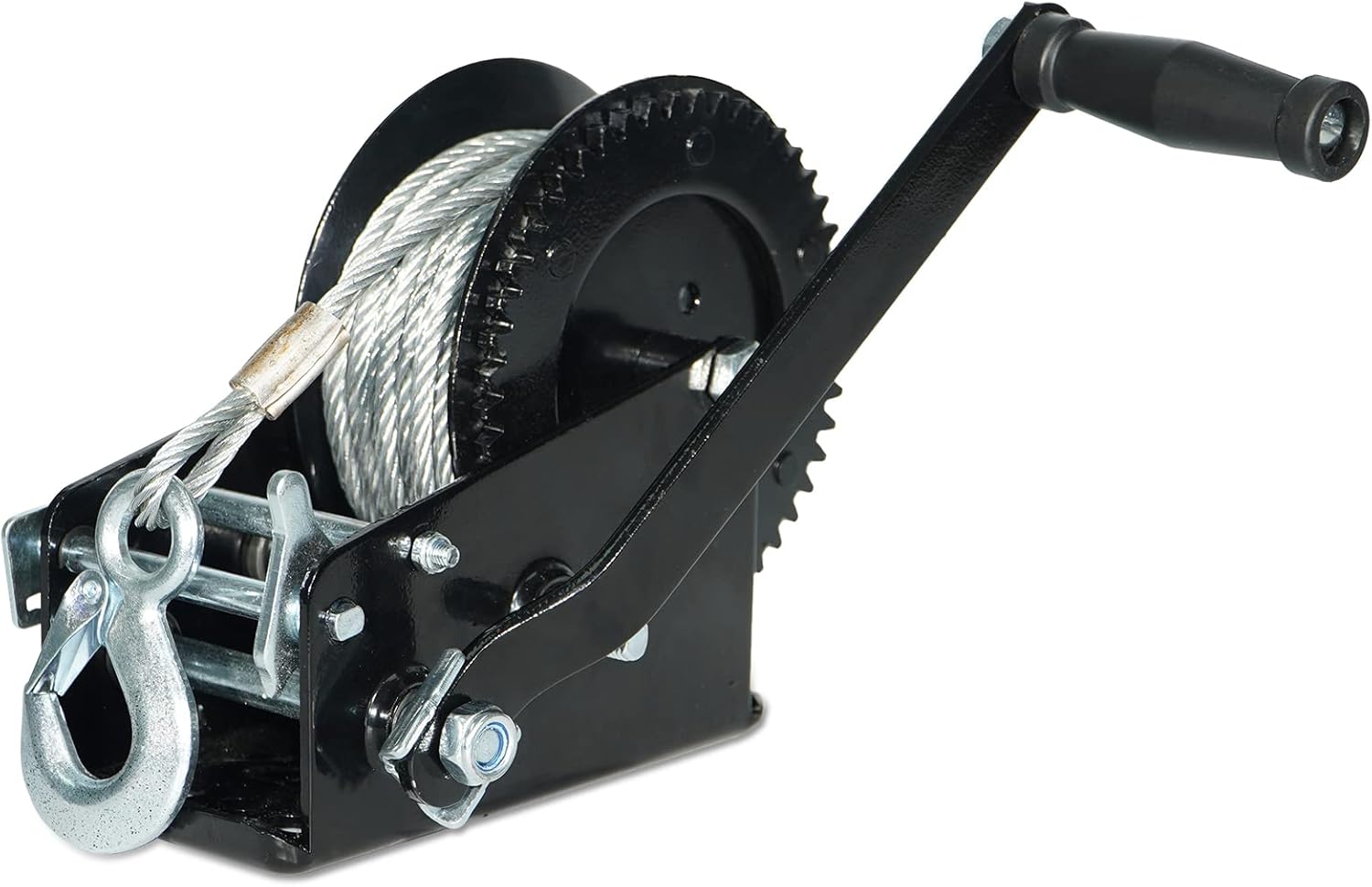 SPARKWHIZ Hand Winch Boat Trailer Winch 3500 lbs Heavy Duty Hook with 9.5m (31ft) Steel Cable Trailer Winch, Two Way Ratchet Manual Winch for Trailers Truck ATV Boat Pack of 2