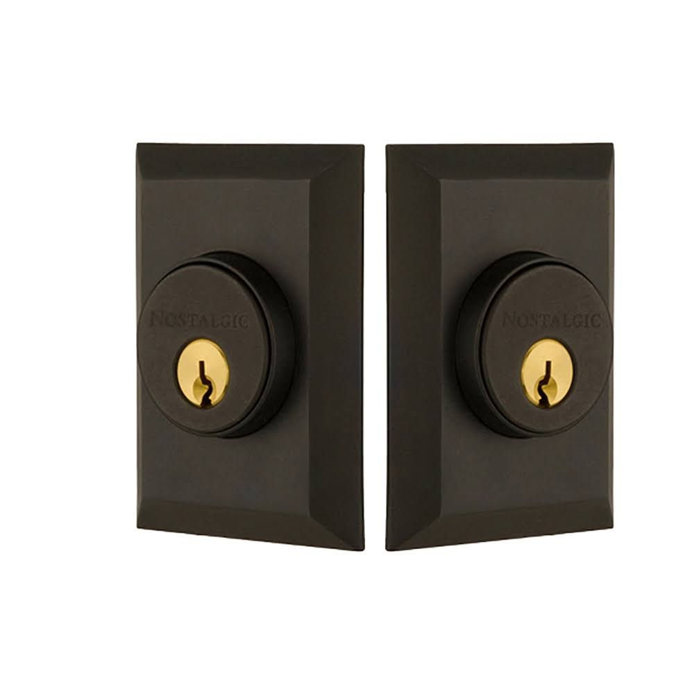 Nostalgic Warehouse 719197 New York Double Cylinder Deadbolt Finish: Oil Rubbed Bronze, Backset: 2.75x22