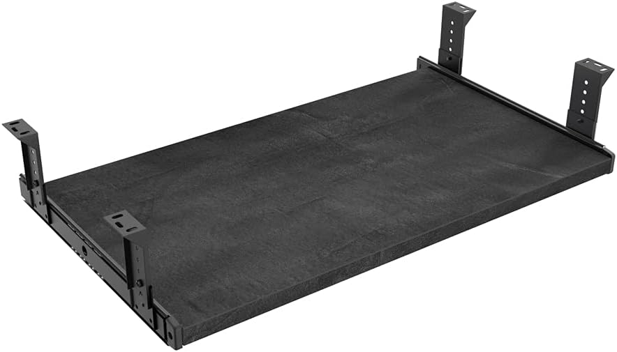 FRMSAET Furniture Accessories Office Product Suits Hardware 20/24/30 inches Keyboard Drawer Tray Wood Holder Under Desk Adjustable Height Platform. (24 inches, Black)