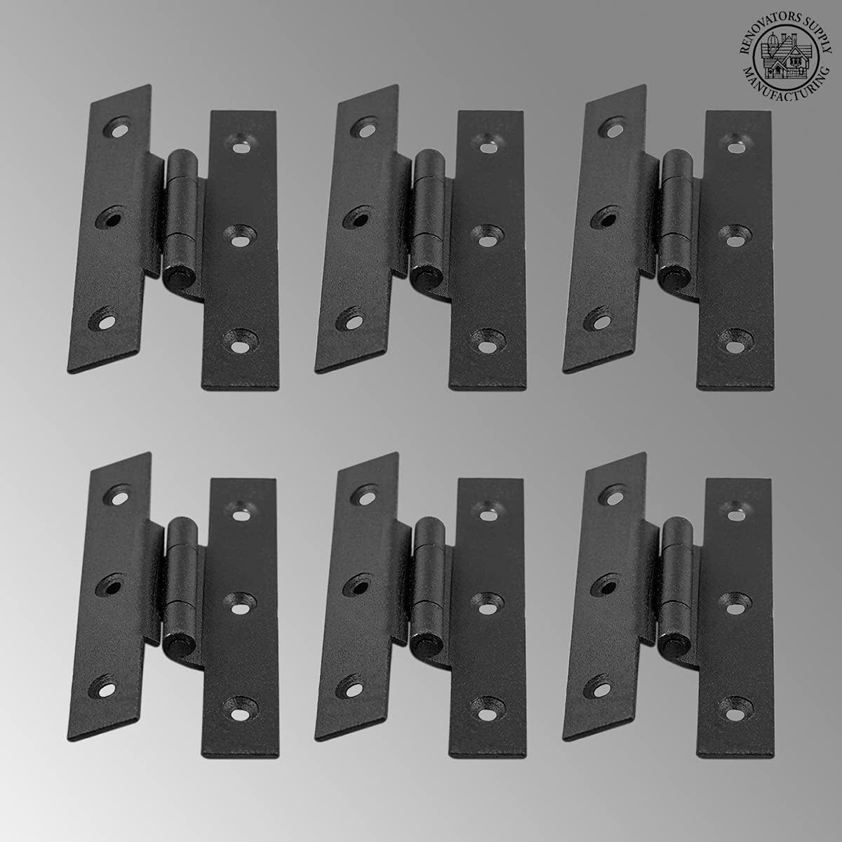 Black Offset H Hinges 3.5