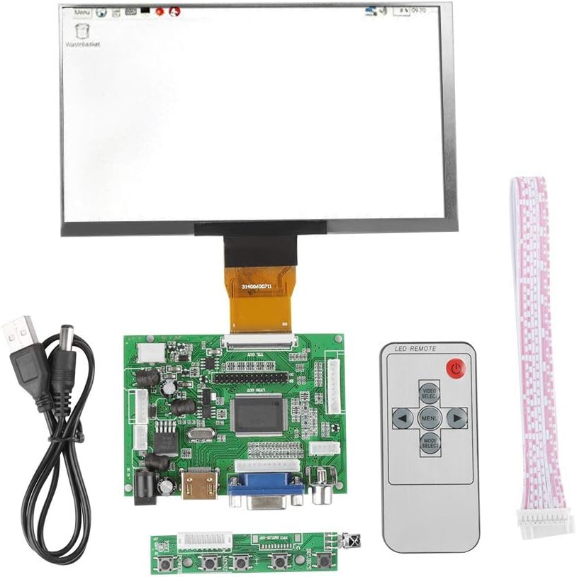 LCD Display Module - BiuZi 7 inch 1024 * 600 HDMI VGA Screen Monitor Kit LCD Controller Board Kit Pack of 2