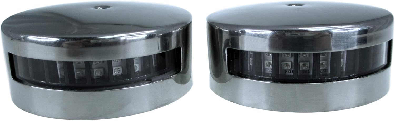 Pactrade Marine Horizontal SS304 Navigation Light LED Green Starboard Red Port Pack of 2