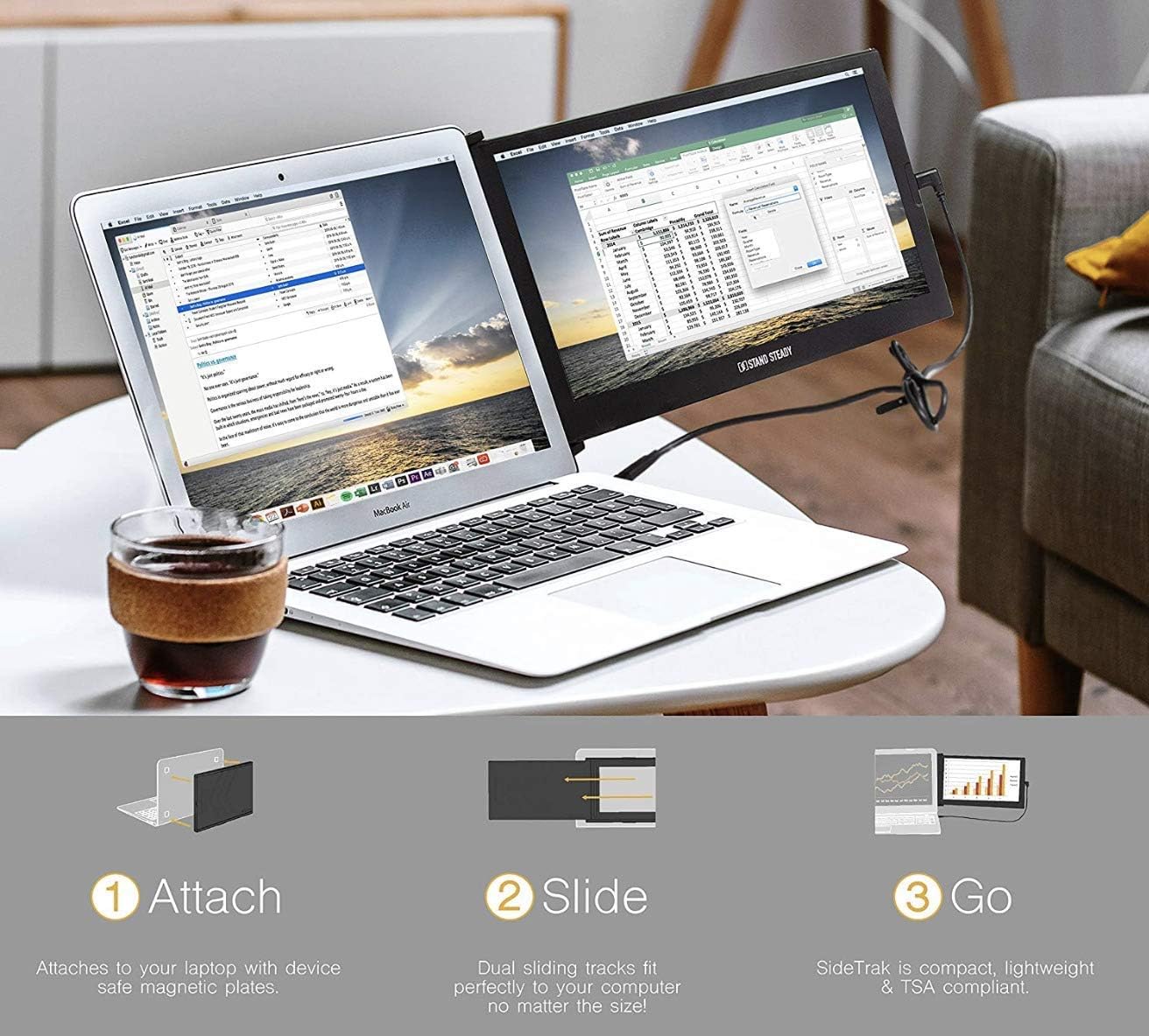 SideTrak Portable Monitor for Laptop 12.5