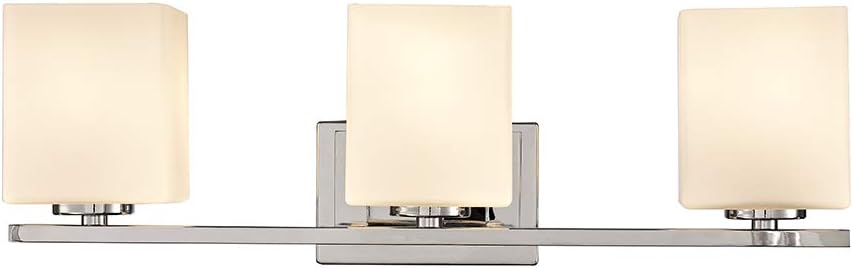 Design House 578492 Karsen Traditional Indoor Dimmable Frosted Glass Light, Polished Chrome, 3 Pack of 2