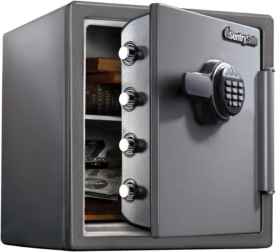 SentrySafe SF123ES Fireproof Safe with Digital Keypad 1.23 Cubic Feet, Black