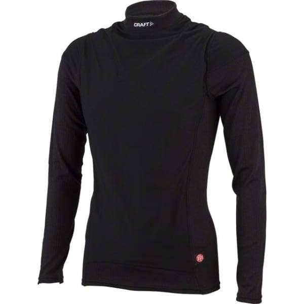 Craft Active Wind Stopper Crew Base Layer Top: Black, Black / Medium
