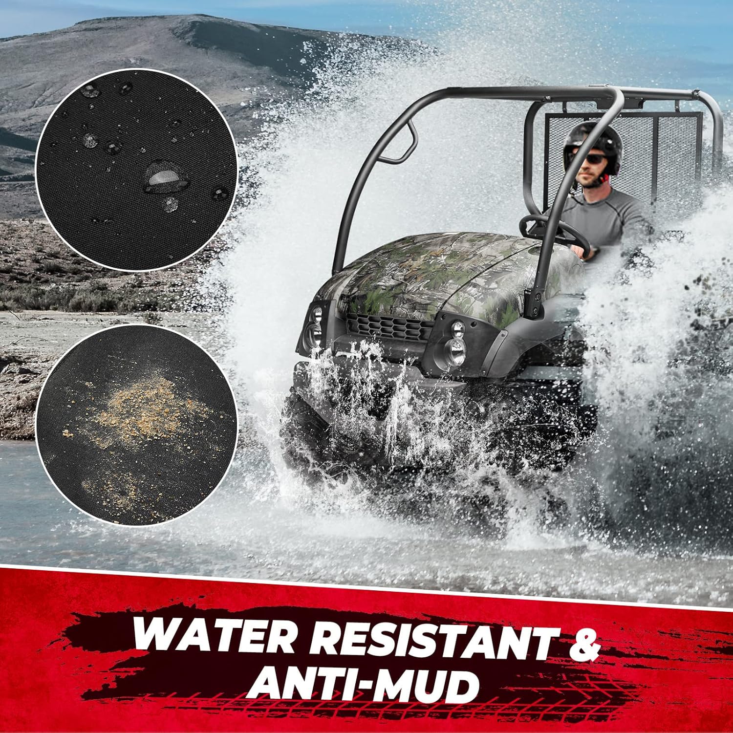 KEMIMOTO UTV Bench Seat Cover Compatible with Kawasaki Mule 600 610 Black UTV Seat Cover