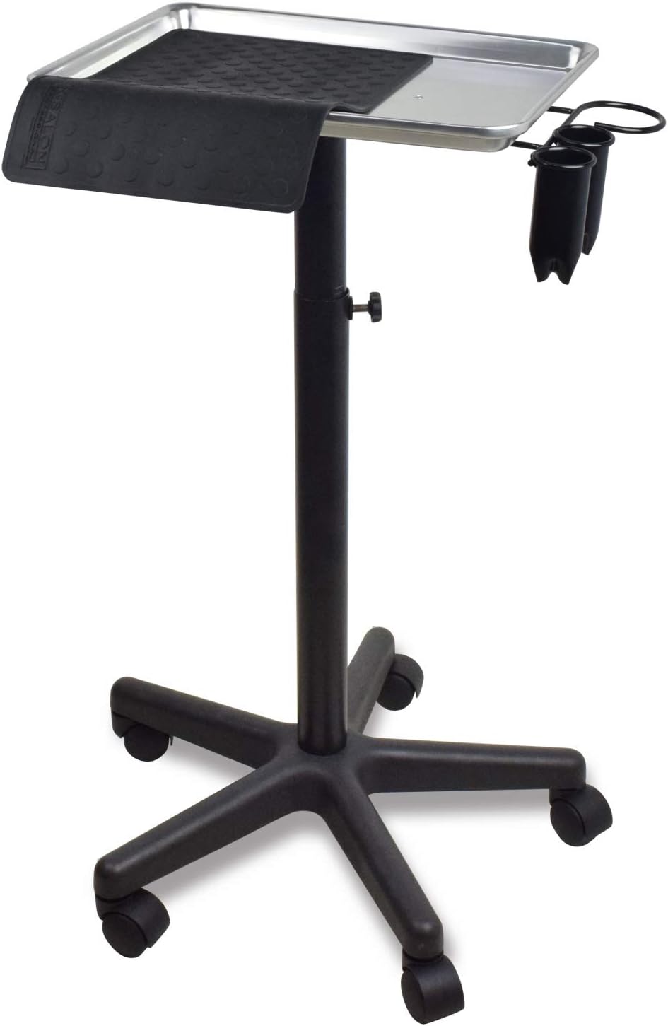 Premium Aluminum Instrument Salon Tray W/Accessory Caddy Tattoo Rolling Tray Station Pack of 2