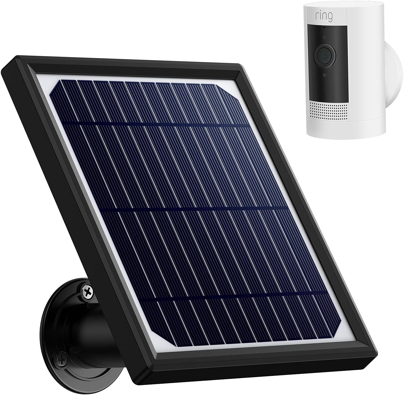 Ayotu Waterproof Solar Panel Compatible with Spotlight Cam Battery & Stick Up Battery Cam with 3.8M/12ft Cable, Multiple Waterproof Design, Efficient Charging with Wall Mount(No Include Camera),Black Pack of 2