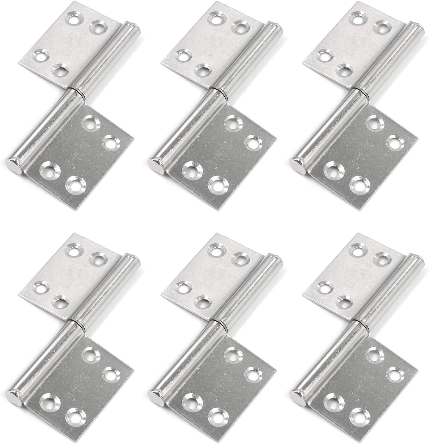 T Tulead Stainless Steel Flag Hinges Silver Lift Off Hinges Swivel Door Hinges Slip Joint Cabinet Hinge Detachable Window Hinges 3.74