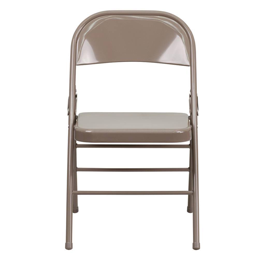 Carnegy Avenue Beige Metal Folding Chair (2-Pack)
