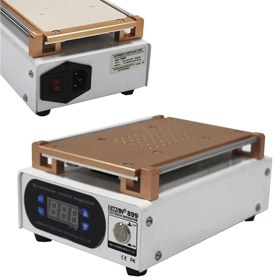 7'' LCD Screen Separator Machine, Touch Screen Removal Cell Phone LCD Glass Plate Build-in Pump Vacuum Repair LCD Screen for Smart Mobile Phone