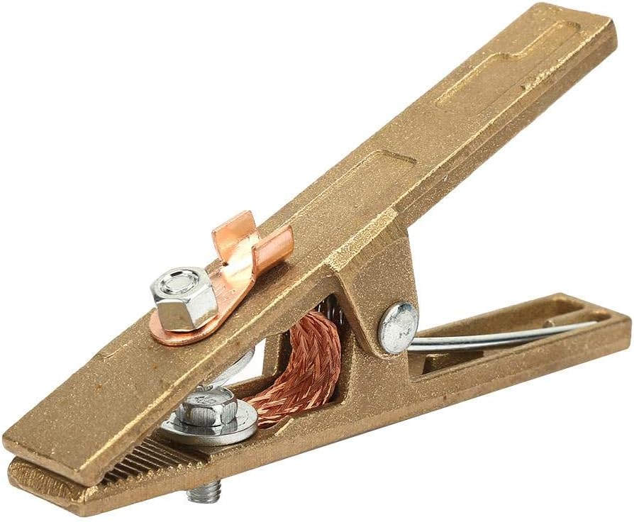260/300/500A Brass A-shape Ground Welding Earth Clamp Welder Earth Ground Cable Copper Grip Clip Clamp for Welding Machine (300A)