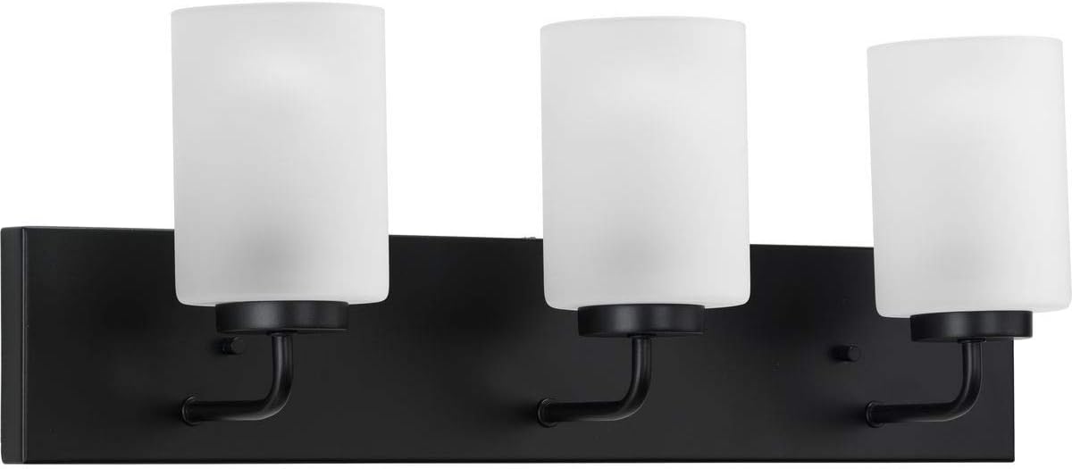 Progress Lighting P300329-031 Merry Bath & Vanity, 3-Light, Matte Black