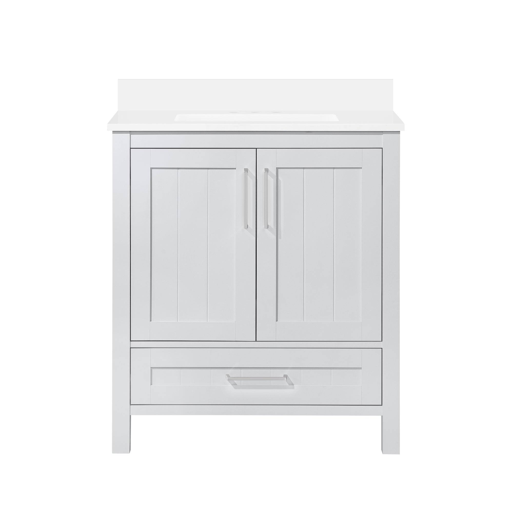 Ove Decors 15VVA-KANS30-140FE Kansas 30 inch Bathroom Vanity Combo with Top and BACKSLPLASH in Dove Grey