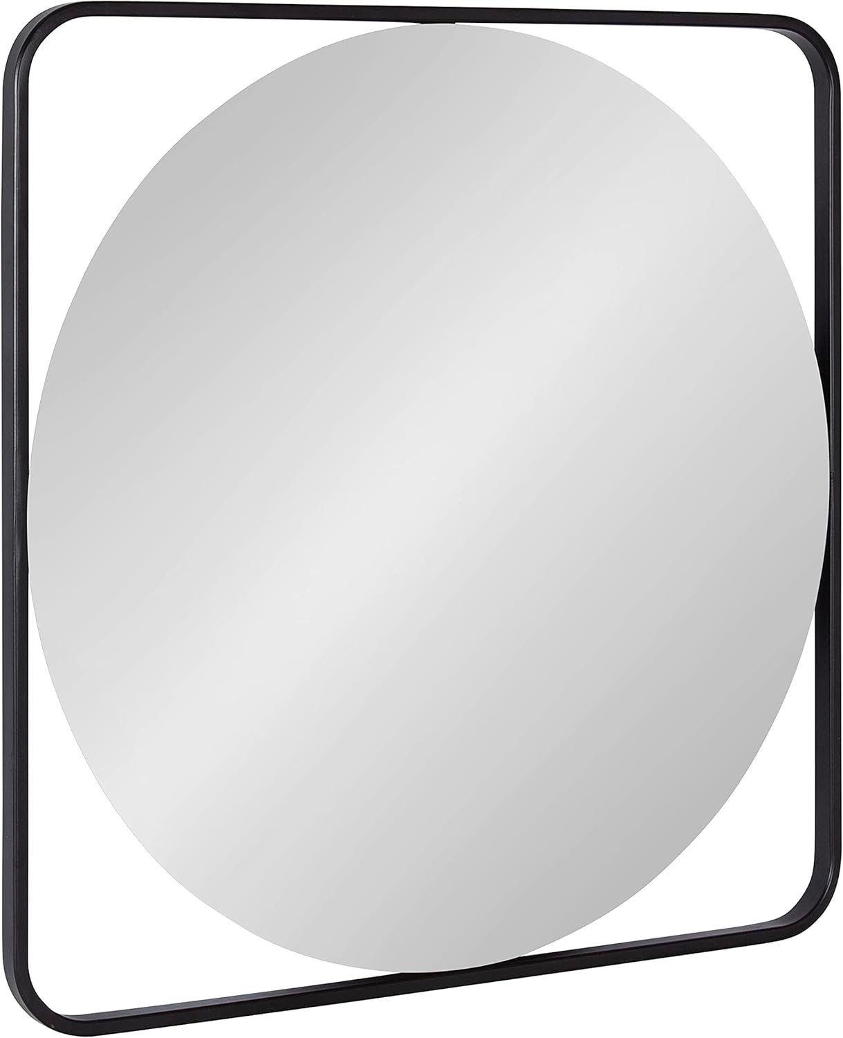 Kate and Laurel Nobles Radius Corner Framed Mirror, 20x36, Black
