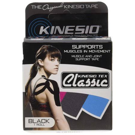 Kinesio Tex Classic Tape Classic 2 inch x 13.1 Feet Black Box of 6