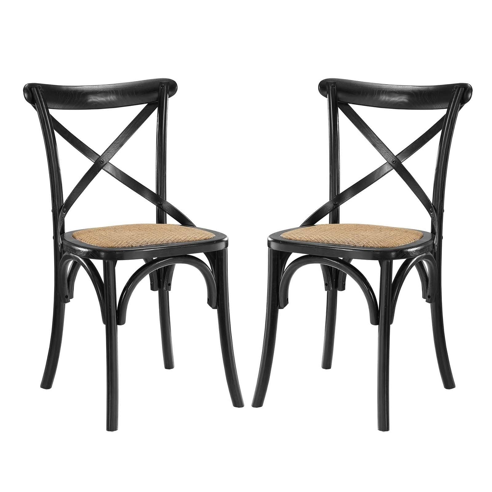 Modway Gear Dining Side Chair Set of 2 - Black
