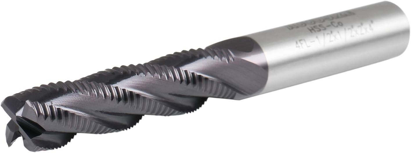 Accusize Industrial Tools Standard Tooth M42 8% Cobalt Tialn Roughing End Mill, 3/4'' by 3/4'' by 1-5/8'' Flt Length, 1102-0034 Pack of 2