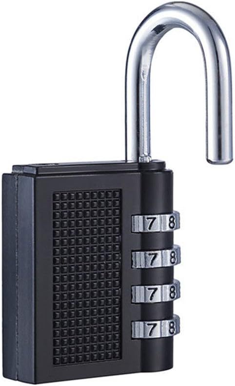 Surborder Shop Padlock - 4 Digit Combination Lock - Weather Proof - 3.15-inch Black