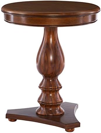 Powell Bree Wood Accent Side Table in Gray