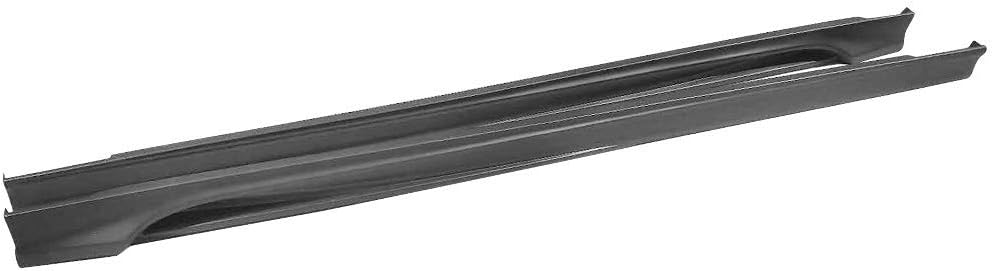 IKON MOTORSPORTS, Side Skirts Compatible With 2019-2020 Mazda 3 Sedan, 4-Door Side Skirt Extension Rocker Panel Matte Black PP Polypropylene 2PC