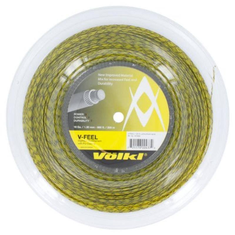 Volkl V21834R V-Feel Yellow Black Spiral 16g Reel Tennis String