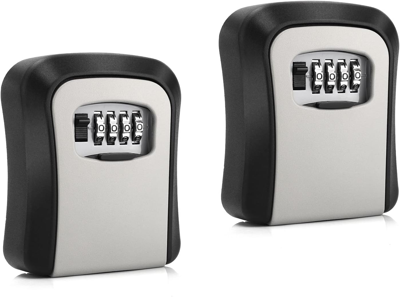 2 Pack Key Lock Box, Combination Lock Box Wall Mounted Waterproof Key Storage Lock Box for Outdoor & Indoor 5 Keys Capacity Re-Settable Code