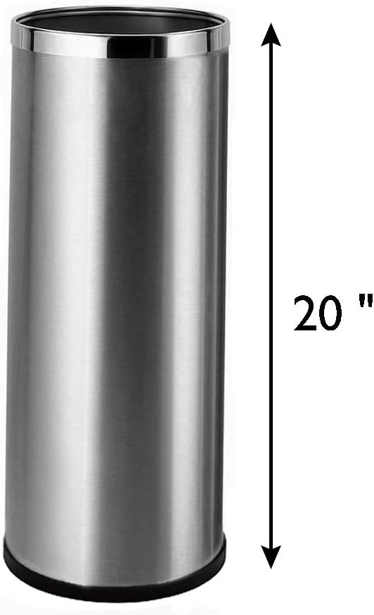 Bennett Umbrella Stand Rack Holder for Entryway, Stainless Steel Indoor Umbrella Bin with Removable Inner Bucket 20