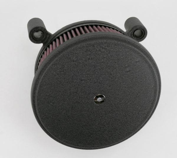 Arlen Ness 18-821 Stage 2 Big Sucker Air Kit Wrinkle Black Backing Plate - Standard Filter