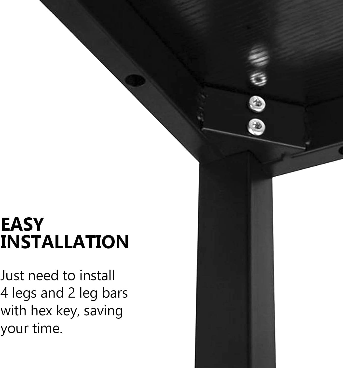 GALSOAR Computer Desk,63 inch Home Office Long PC Laptop Desk Study Writing Desktop Modern Table Work Desk with Metal Frame,63