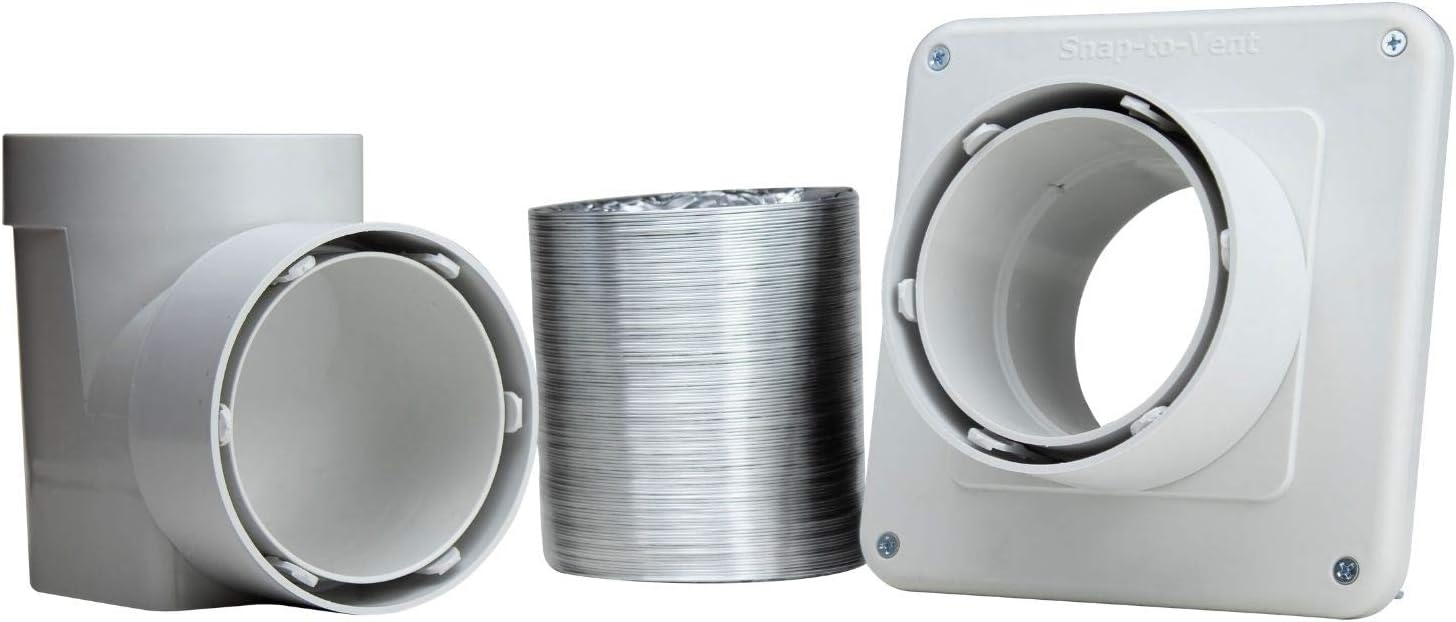 STV-DLX Dryer Duct Connector - DIY Easy Dryer Vent Hookup Kit - by Ziggurat Products Pack of 2