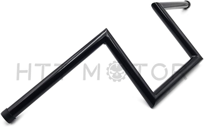 HTTMT HB06-BK Black 25mm 1 inch Handlebar Are Z Style That Feature Early Chopper Styling Motorcycle Handlebar Compatible with Harley Sportster Dyna Bobber FL 1974-1981, FX 1974-1981, XL 1974-1981