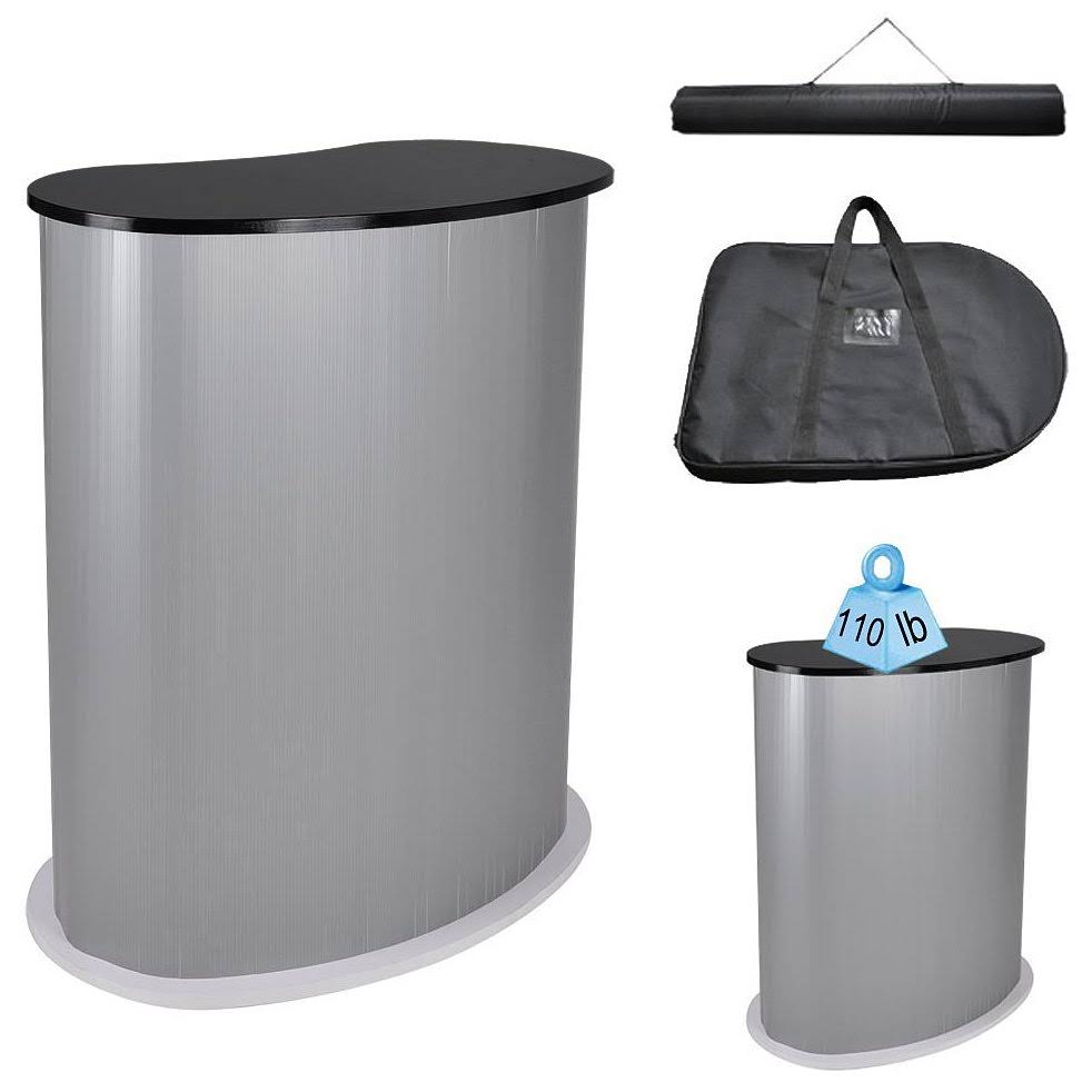 Yescom Trade Show Display Podium Table Counter Stand Black