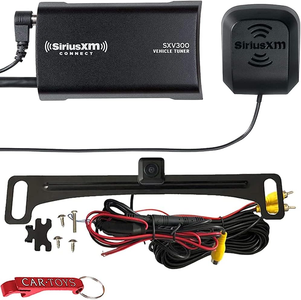 SiriusXM SXV300v1 Connect Vehicle Tuner Kit and Voxx ACAM4 Backup Camera Bundle. Get Satellite Radio with Free 3 Months Satellite and Streaming Service. Upgrade Your New Car Stereo or Factory System.