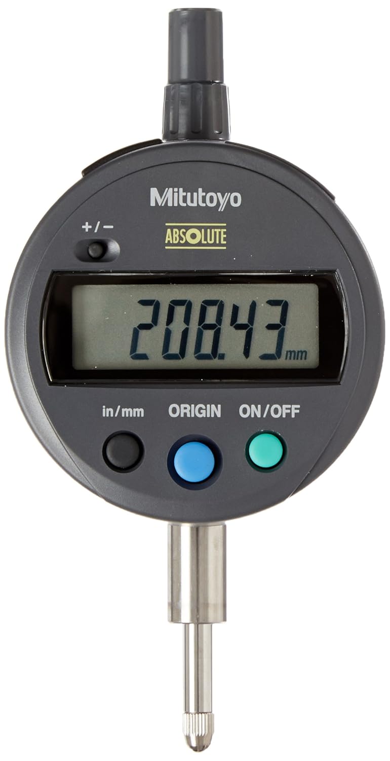 Mitutoyo 543-783B Absolute Digimatic Indicator, ID-S-Type, Flat Back, #4-48 UNF Thread, 3/8