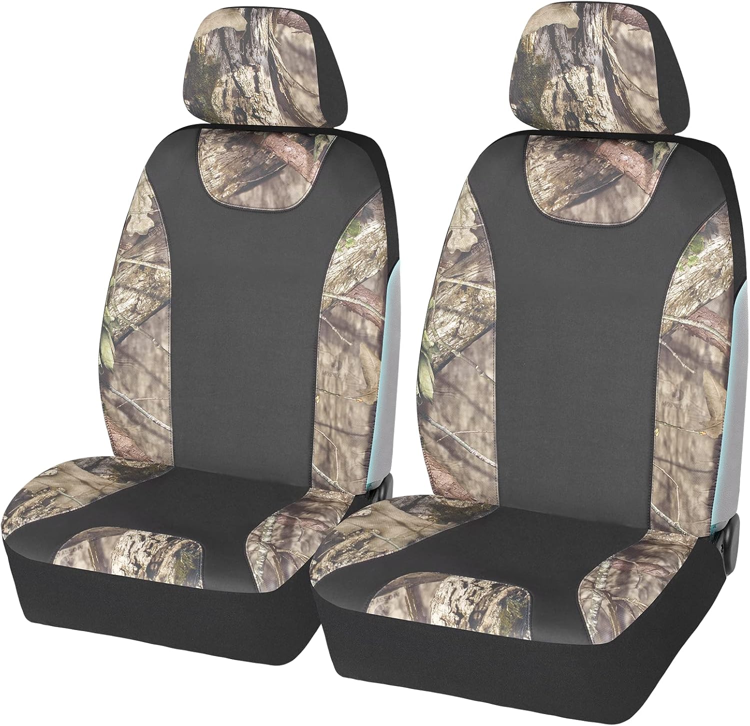 Mossy Oak Low Back Camo Seat Covers, Airbag Compatible, Universial Fit, Fit Most Bucket Seats - Made with Premium Waterproof Neoprene & Polyester Fabric - Official Licensed Product