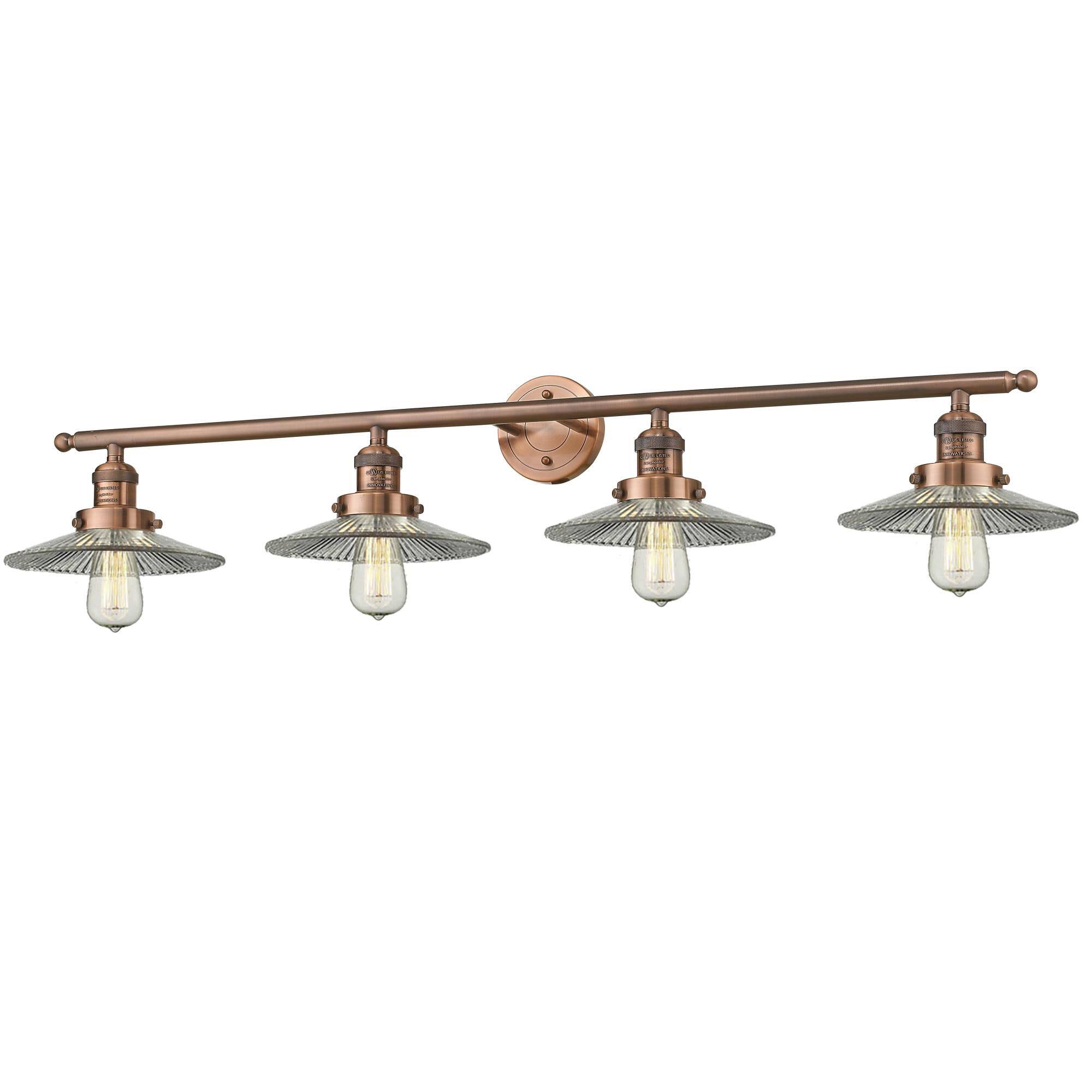 Innovations Lighting Halophane 4 Light Bath Vanity Light 215 AC G2 LED (Antique Copper)